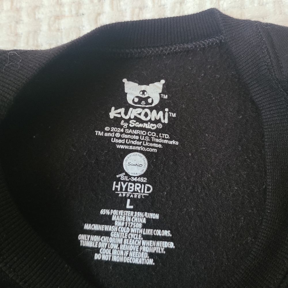 Kuromi Black Sweater by Sanrio Women's Size L - Picture 4 of 7